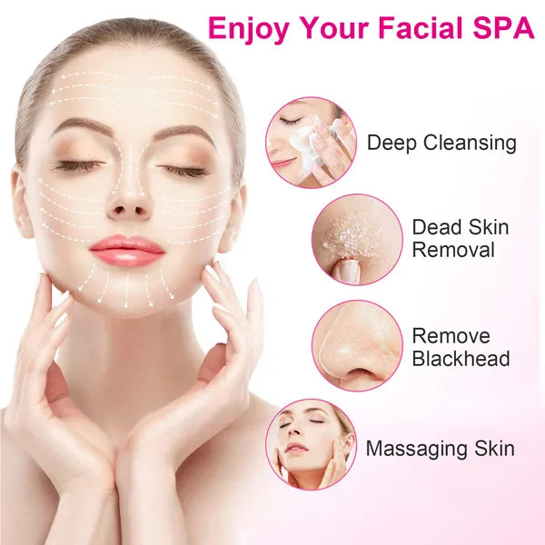 6-in-1 Deep Pore Facial Cleansing Brush for Clear & Glowing Skin
